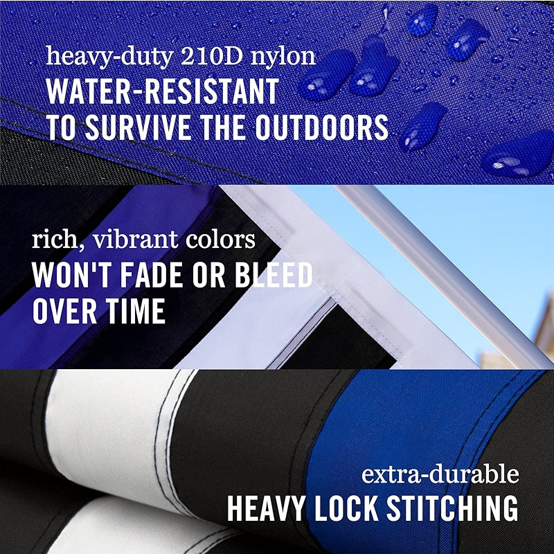 Thin Blue Line Flag 5x8 Ft Heavy Duty Nylon