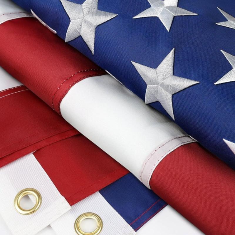 Heavy Duty Embroidered Flag – Durable Outdoor Flag with Brass Grommets-Globe Flags