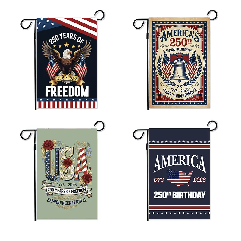 250 Years of American Garden Flag, 250th Anniversary USA Patriotic Yard Banner