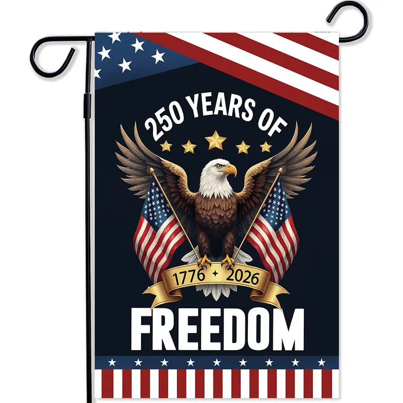 250 Years of American Garden Flag, 250th Anniversary USA Patriotic Yard Banner