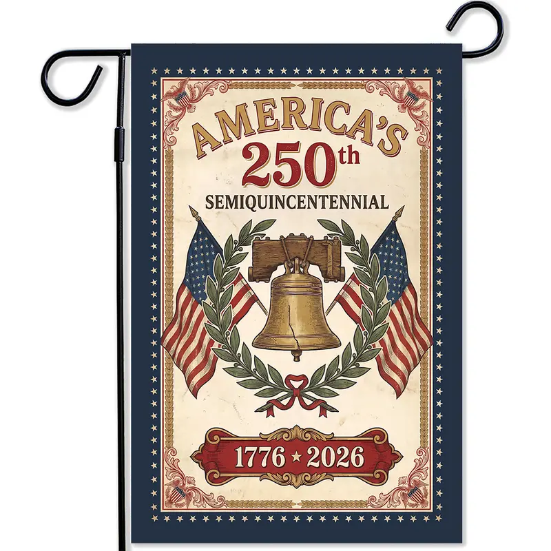 250 Years of American Garden Flag, 250th Anniversary USA Patriotic Yard Banner