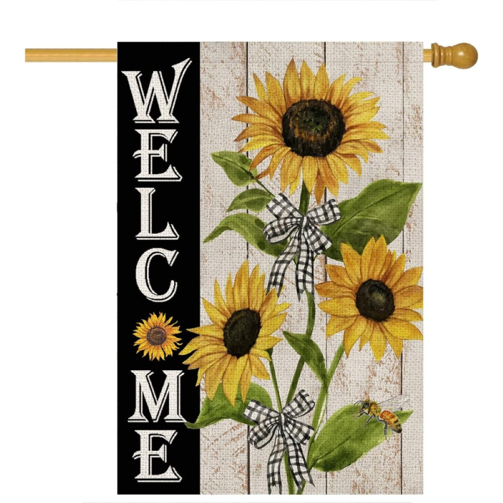 Sunflowers Printed Summer Garden Flag-Globe Flags