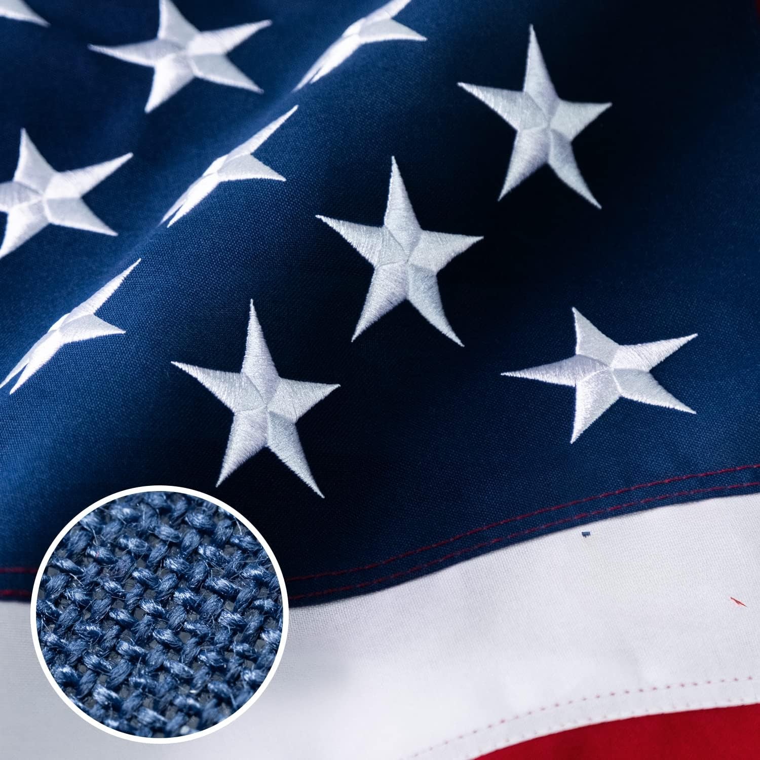 Embroidered Stars And Stripes American Flag-Globe Flags