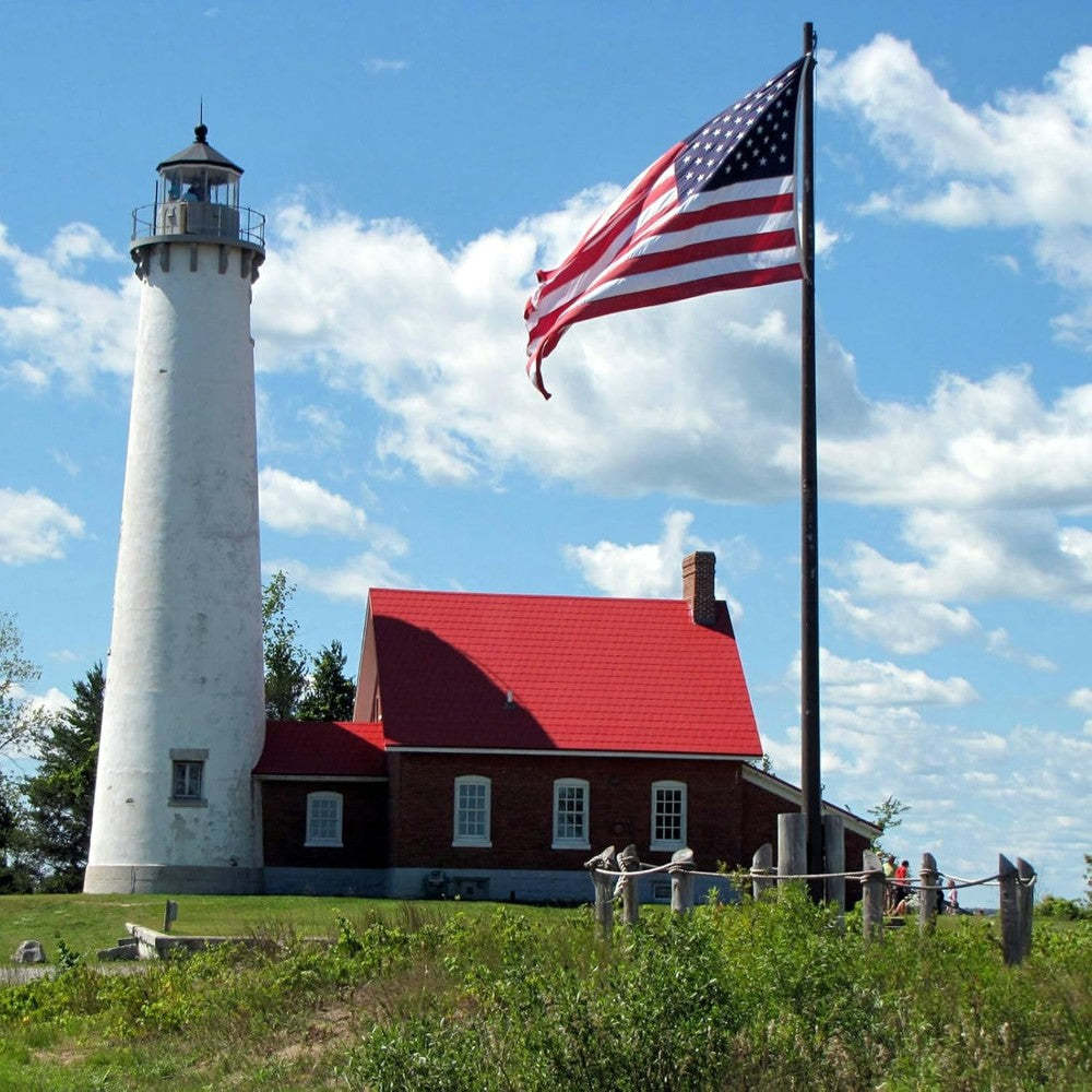 Patriotic Embroidered American Flag-Globe Flags
