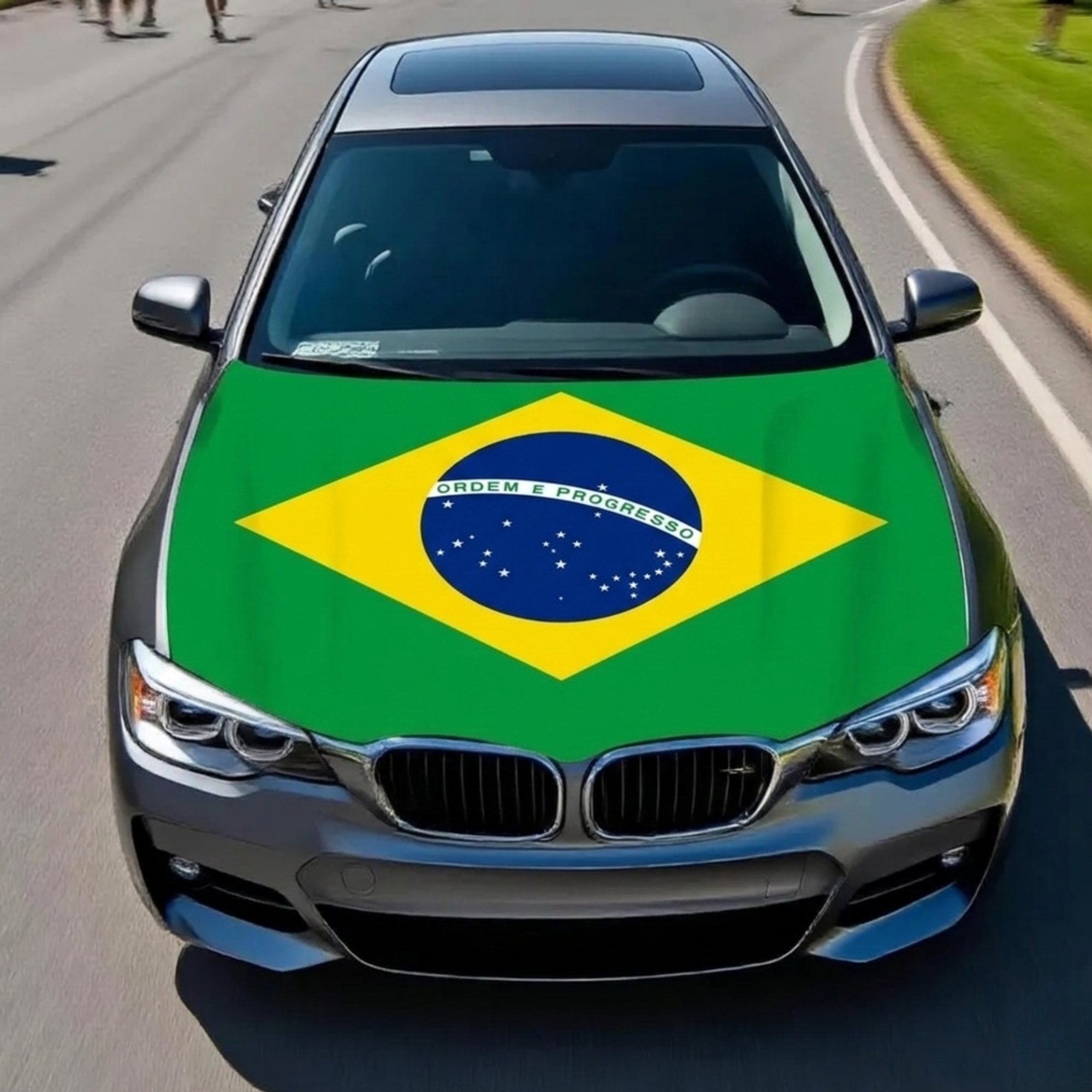 Official FIFA 2026 Brazil Flag Car Hood Cover