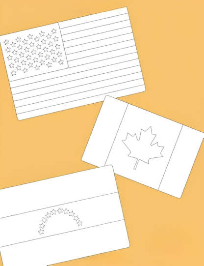 World Flags Coloring Book – Over 60 Flags from the Americas-Globe Flags