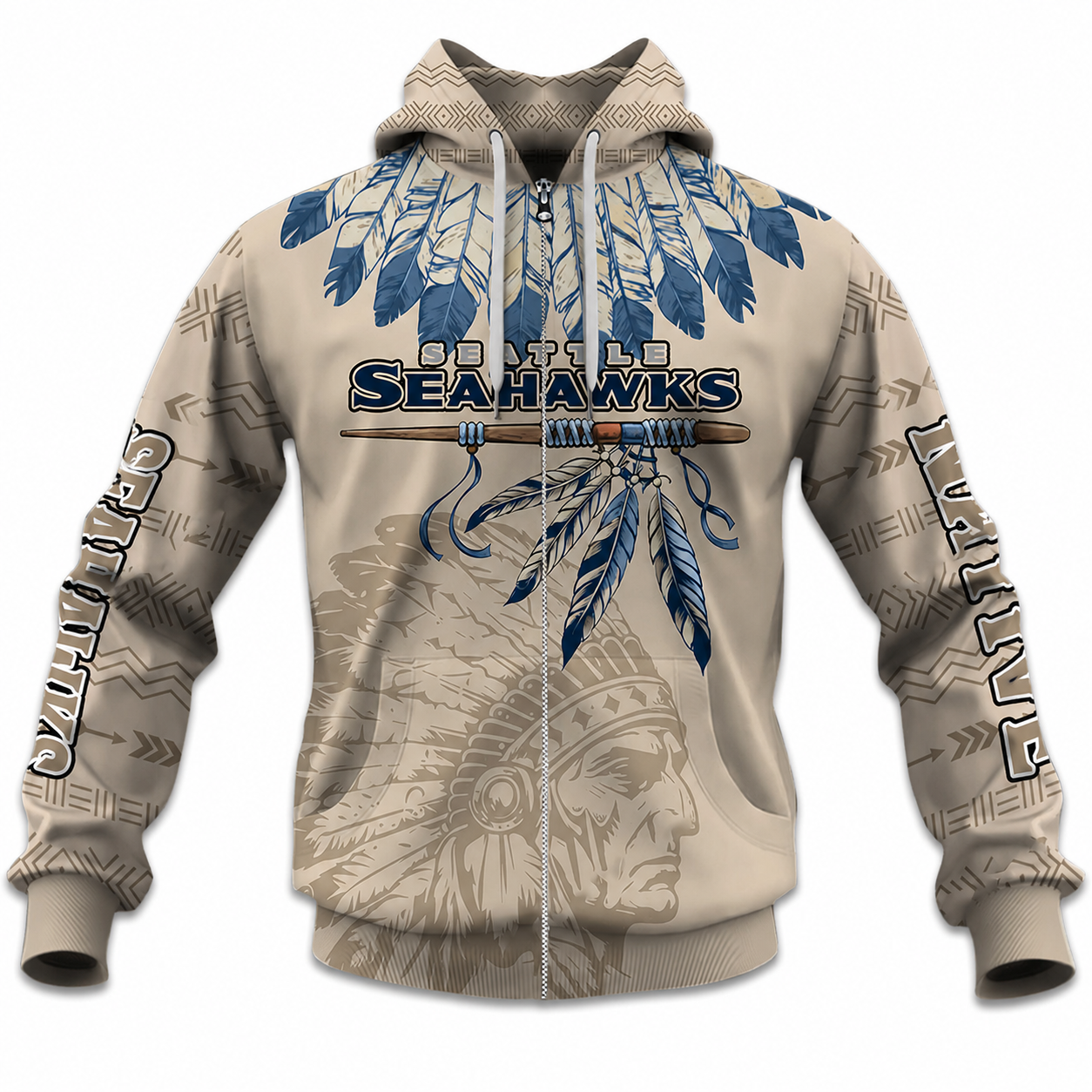 Personalized Seattle Seahawks Football Themed Hoodie