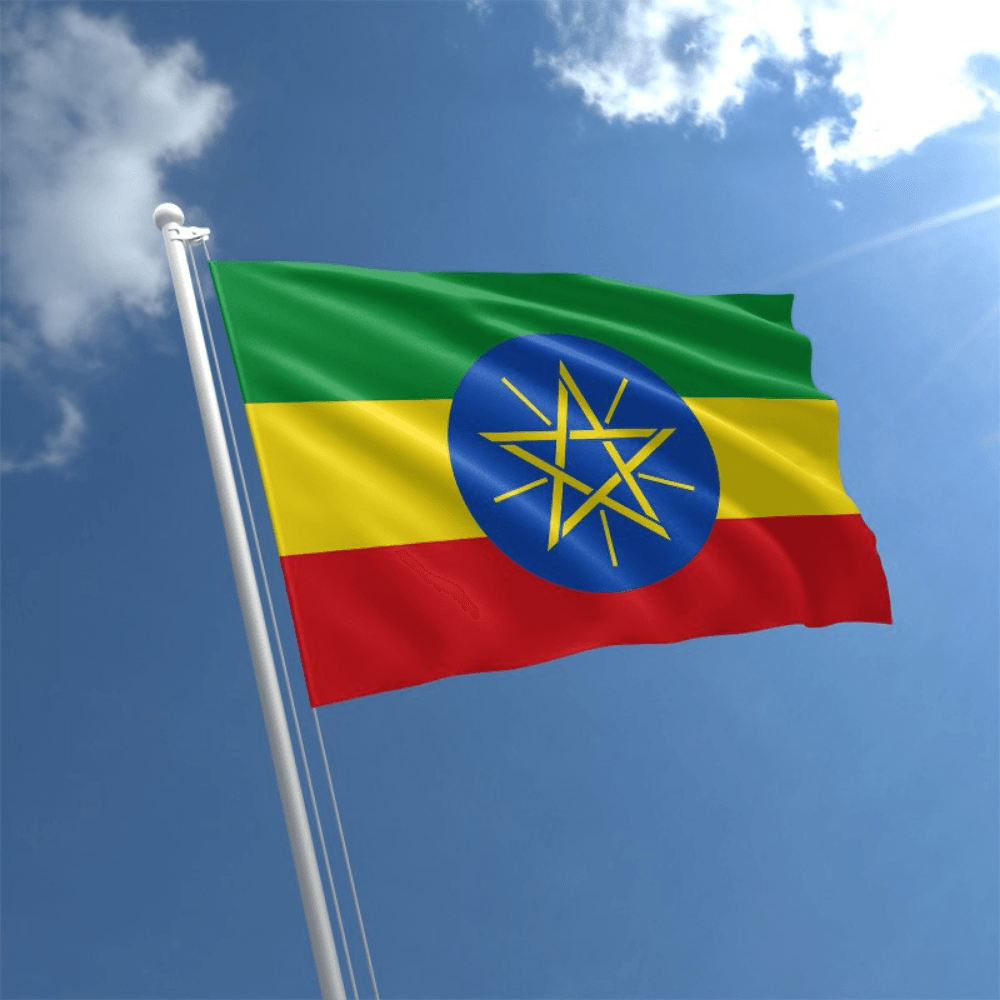 Ethiopian National Country Flag-Globe Flags