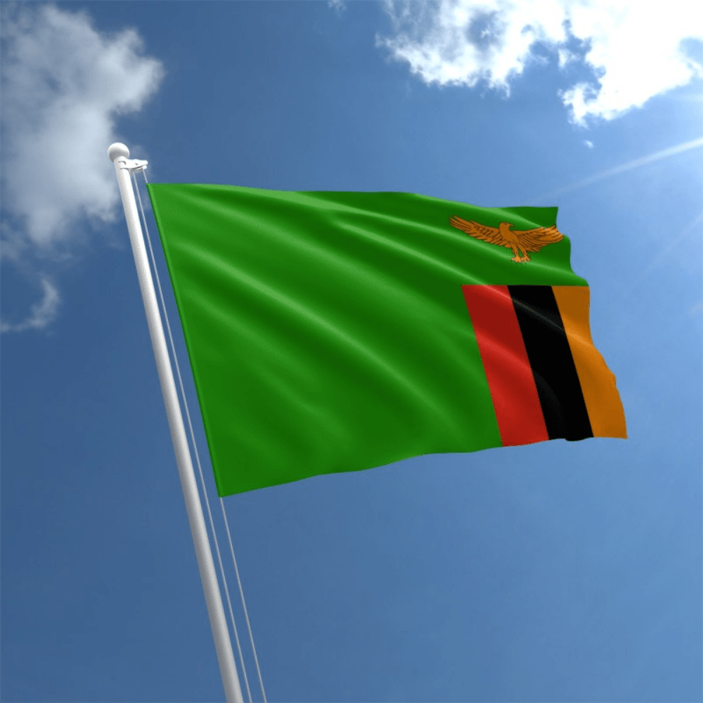 Mozambique Display Flag flying on outdoor flagpole