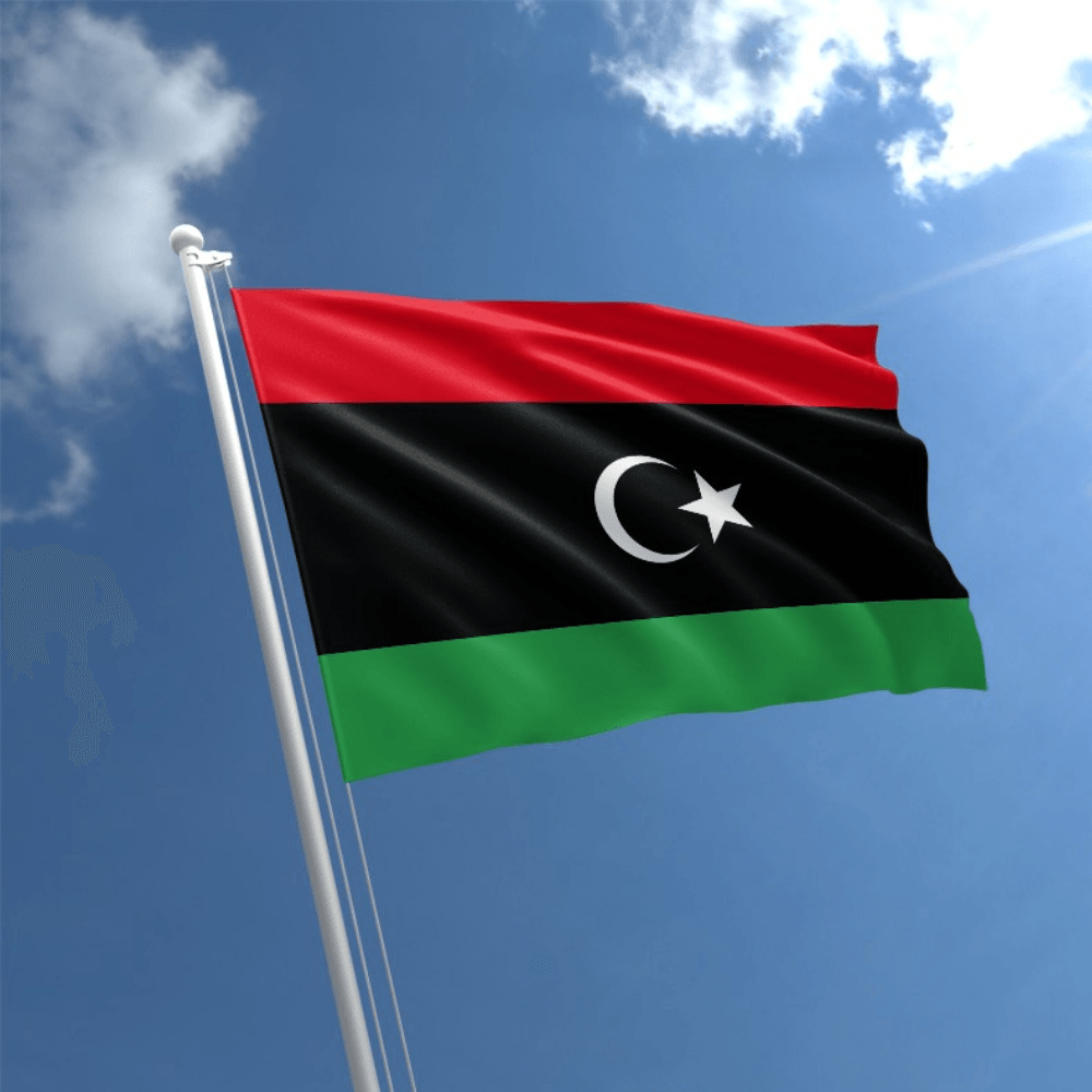 Libya National Country Flag-Globe Flags