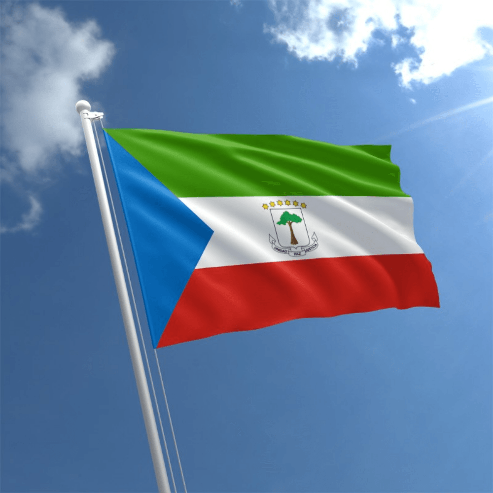 Equatorial Guinea Country Flag-Globe Flags
