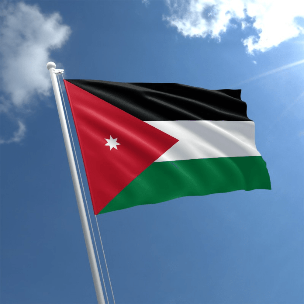 Jordan National Country Flag-Globe Flags