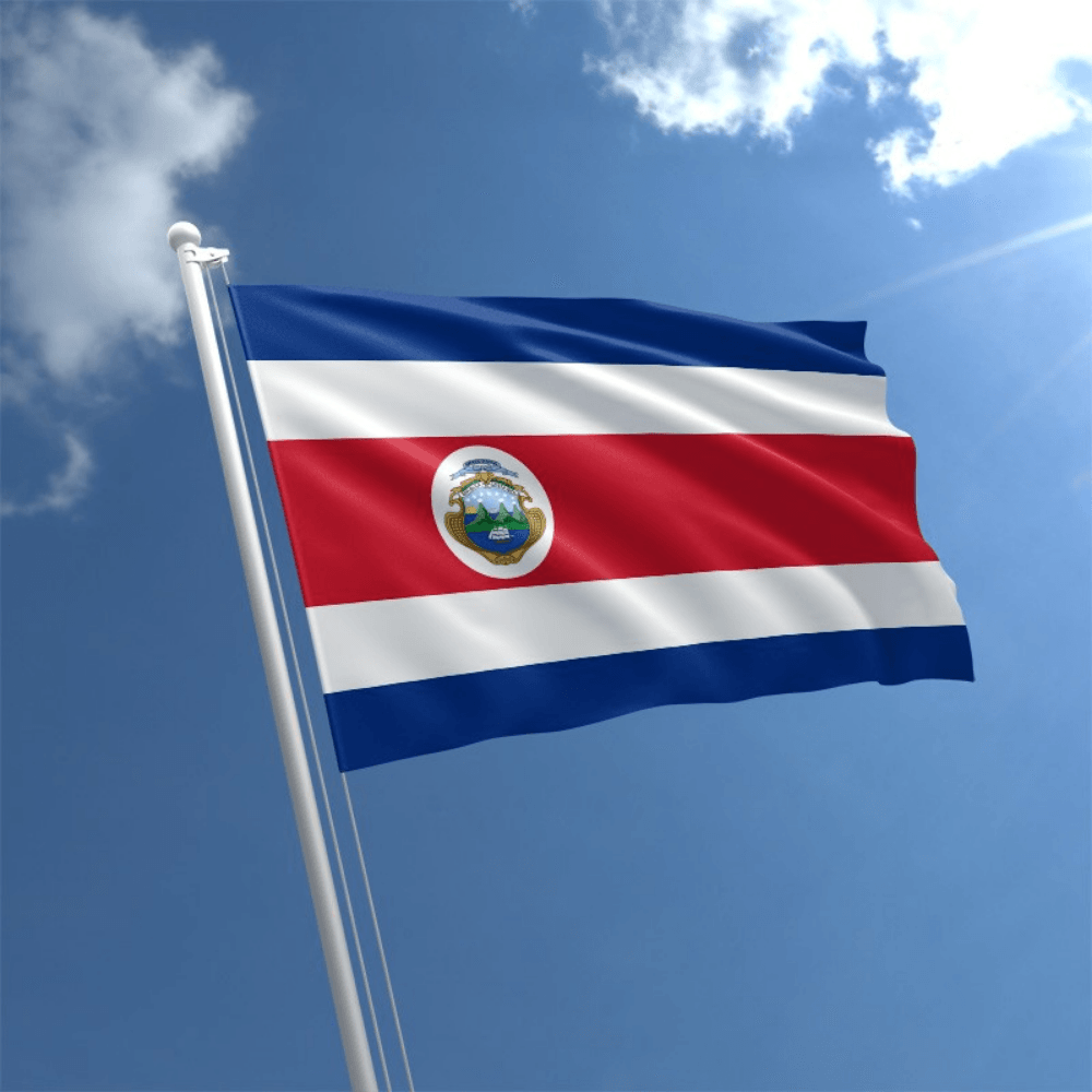 Costa Rica Country Flag-Globe Flags