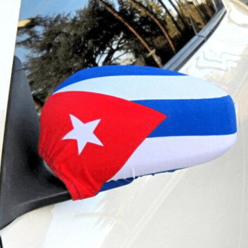 Cuba Car Mirror Flag-Globe Flags