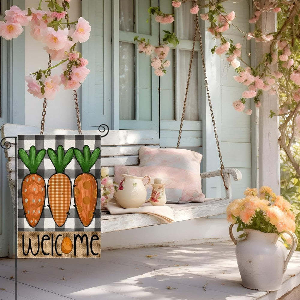 Welcome Easter Garden Flag-Globe Flags