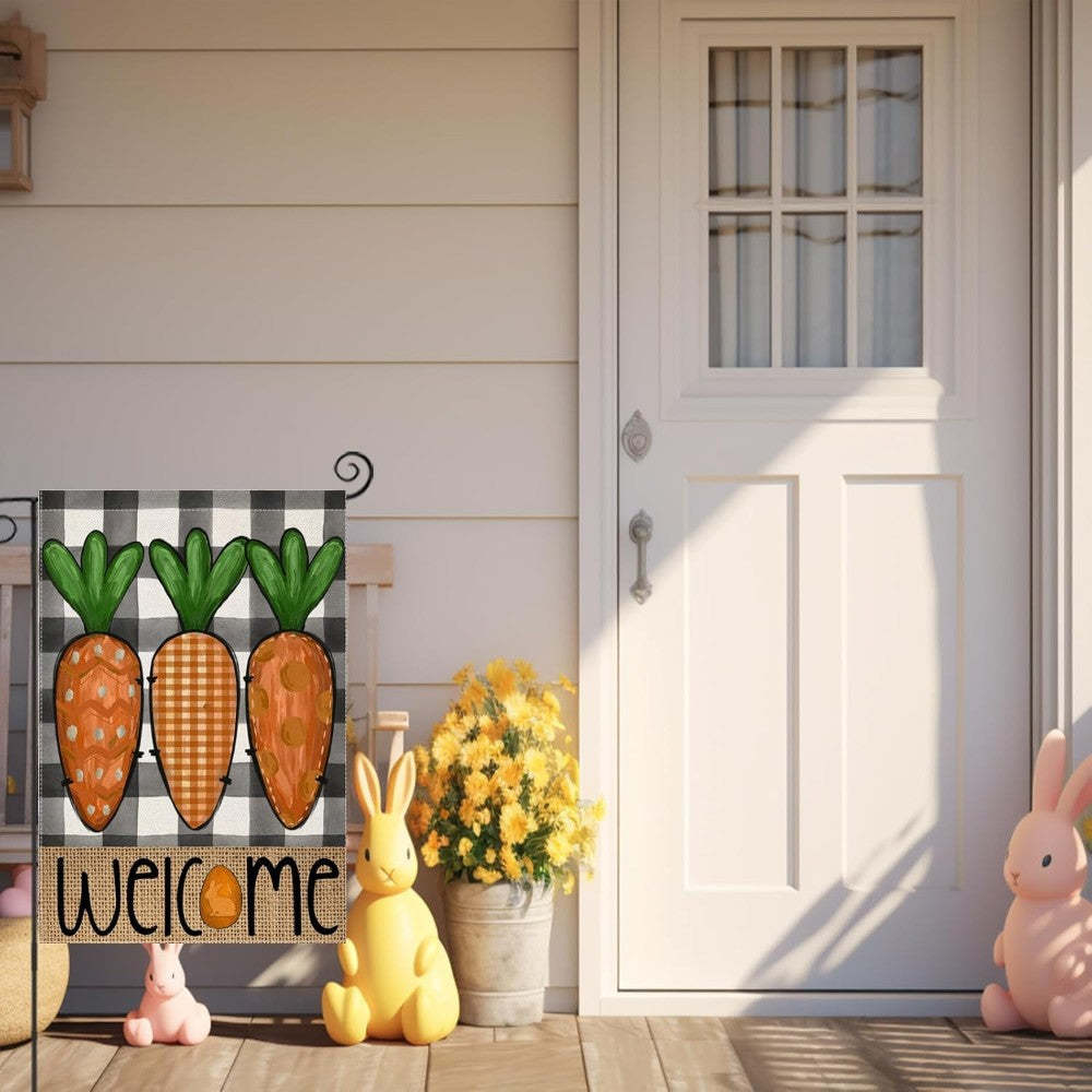 Welcome Easter Garden Flag-Globe Flags