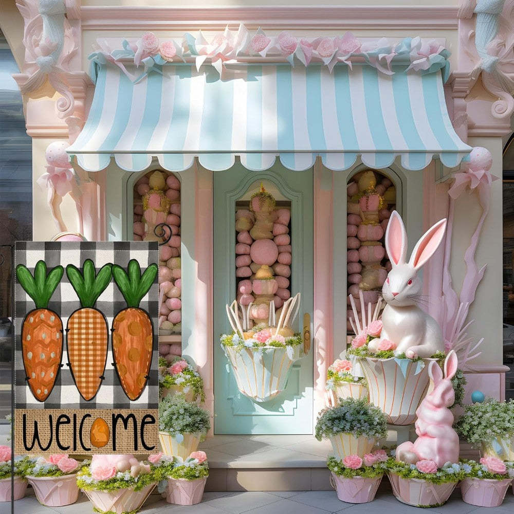 Welcome Easter Garden Flag-Globe Flags