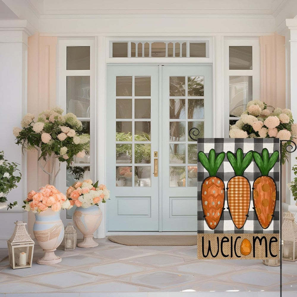 Welcome Easter Garden Flag-Globe Flags