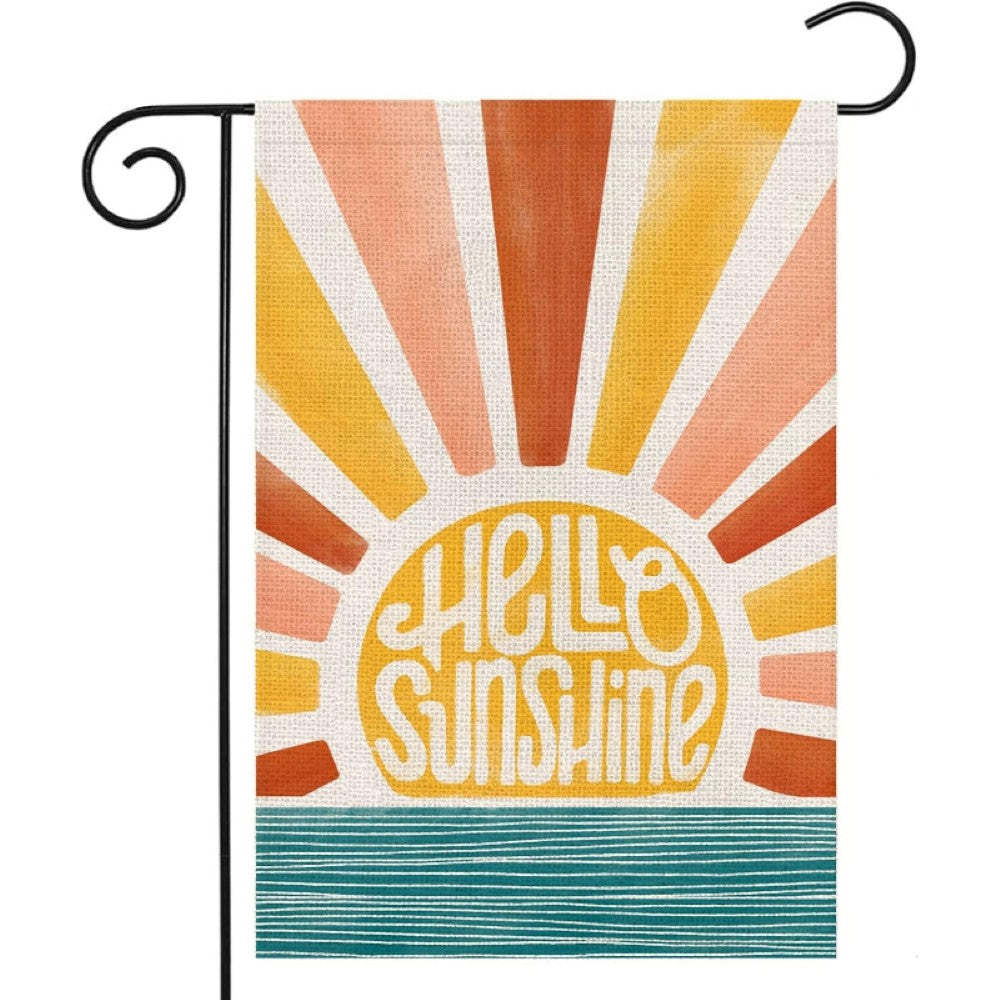 Double Sided Hello Sunshine Printed Garden Flag-Globe Flags