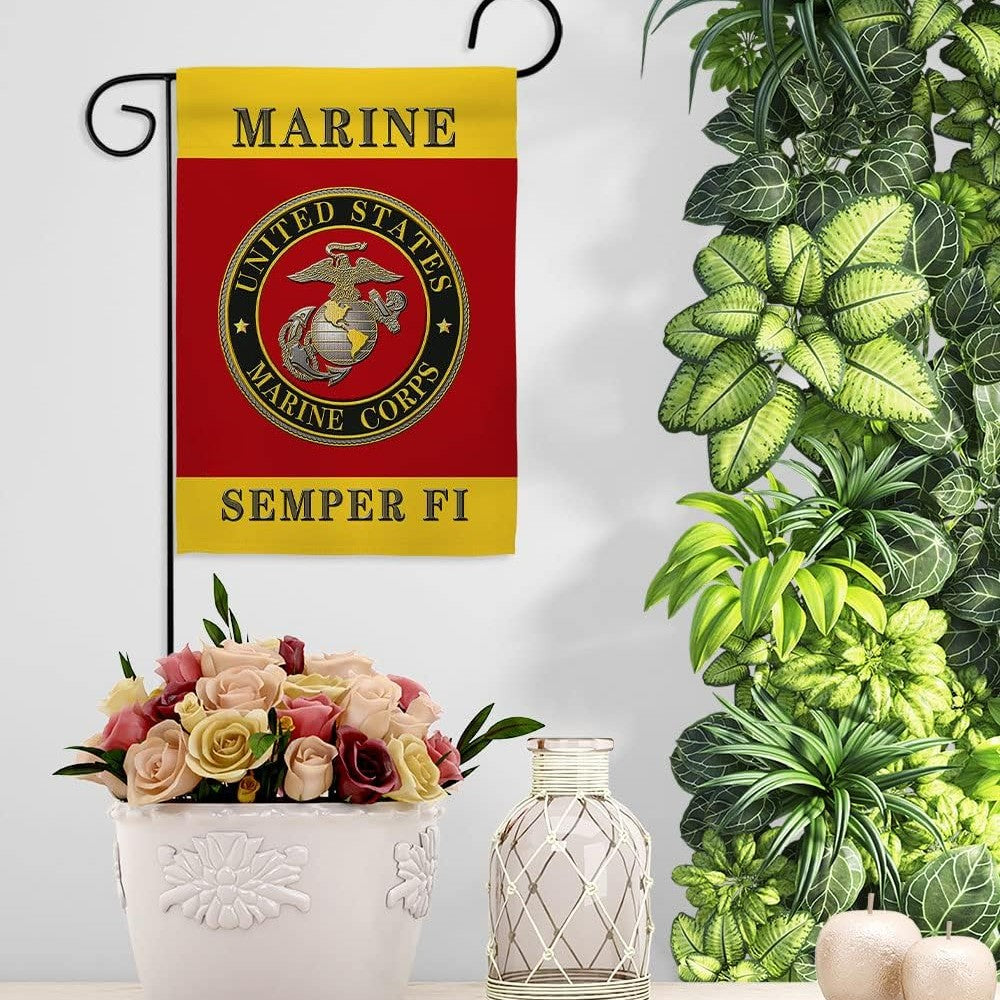 Double Sided US Marine Corps Flag-Globe Flags