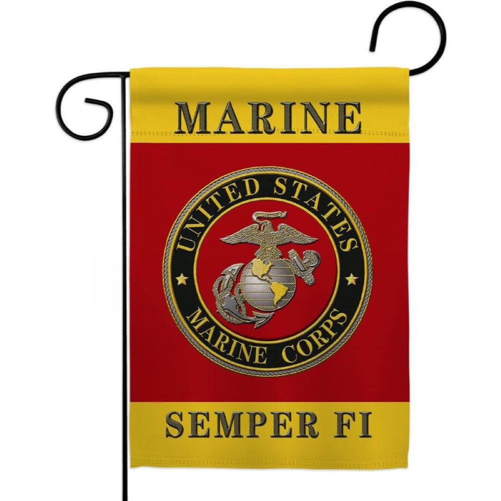 Double Sided US Marine Corps Flag-Globe Flags
