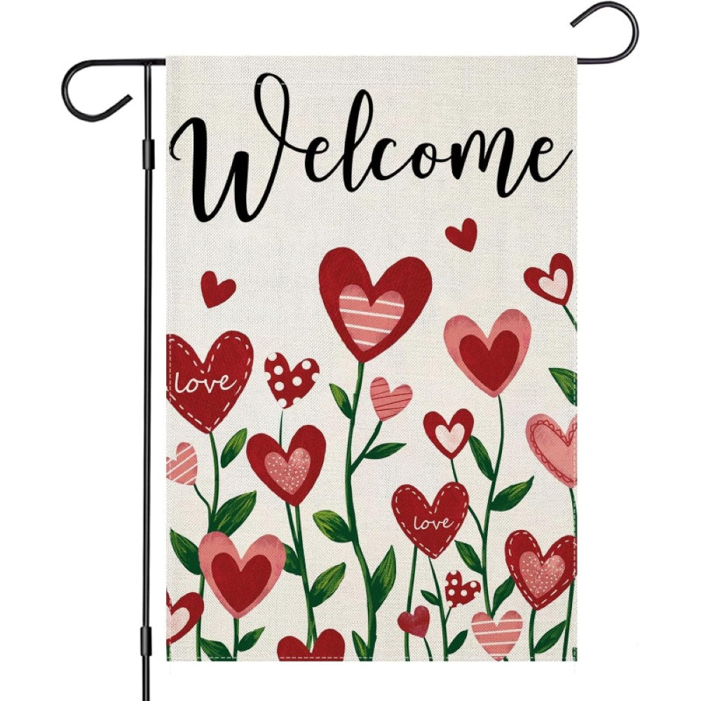 Weather Resistant Valentine Day Garden Flag-Globe Flags