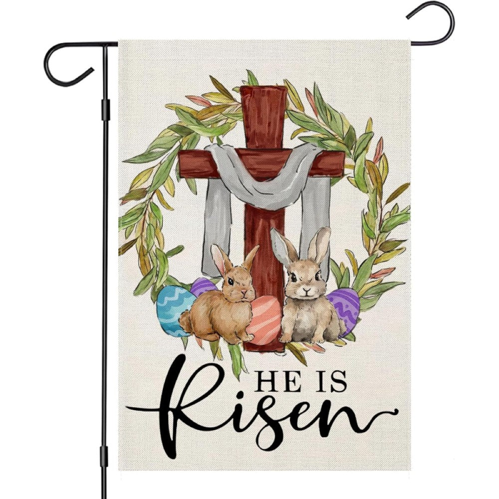 He Is Risen Printed Double Sided Designed Garden Flag-Globe Flags