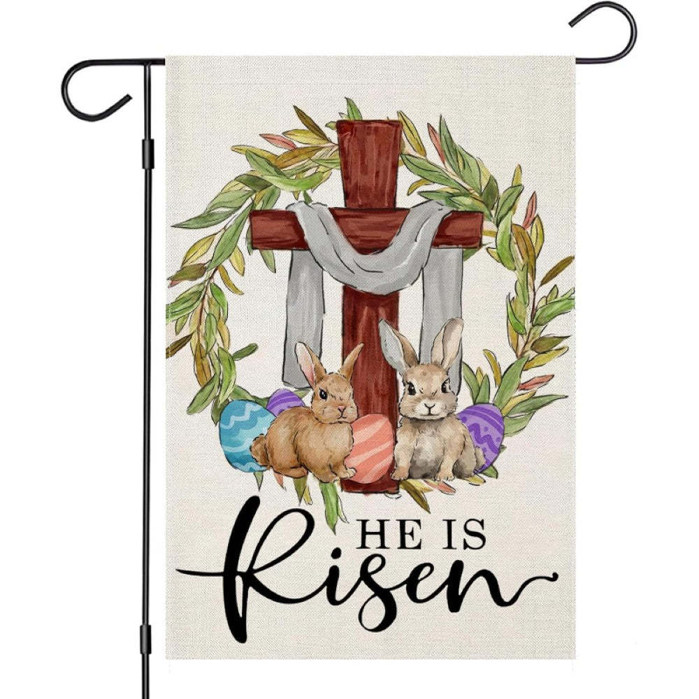 He Is Risen Printed Double Sided Designed Garden Flag-Globe Flags