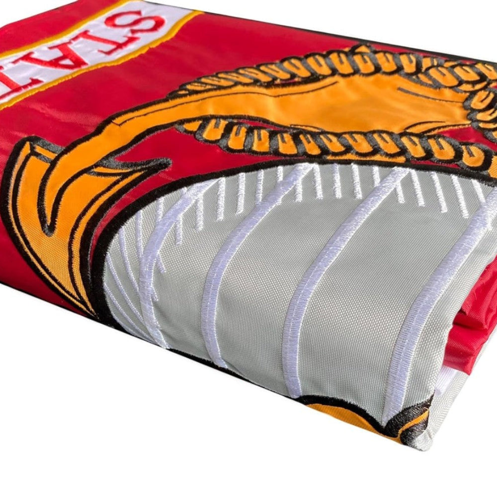 Embroidered Double Sided US Marine Corps Flag-Globe Flags