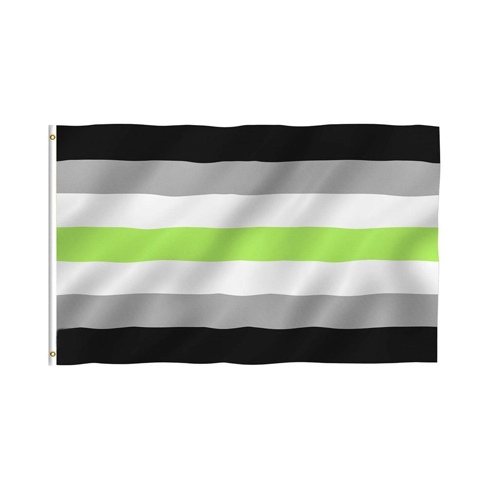Agender Pride Polyester Flag-Globe Flags