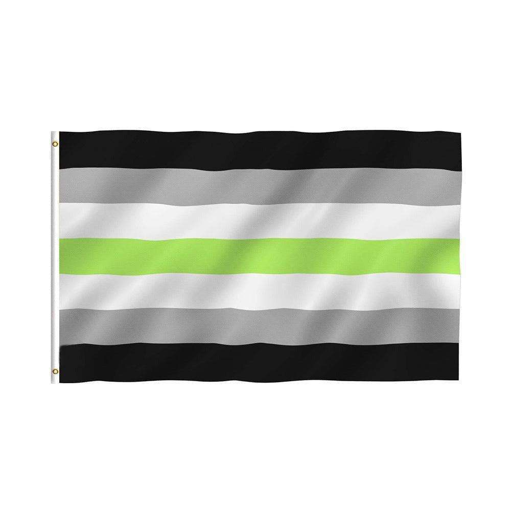 Agender Pride Polyester Flag-Globe Flags