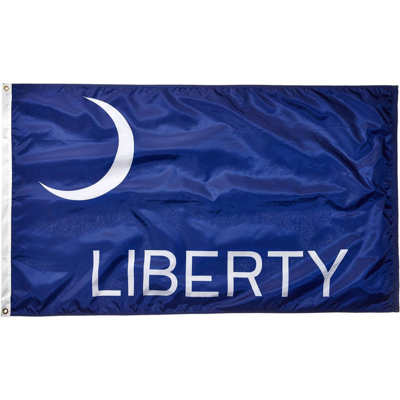 Fort Moultrie Polyester Liberty Flag - front view on white background