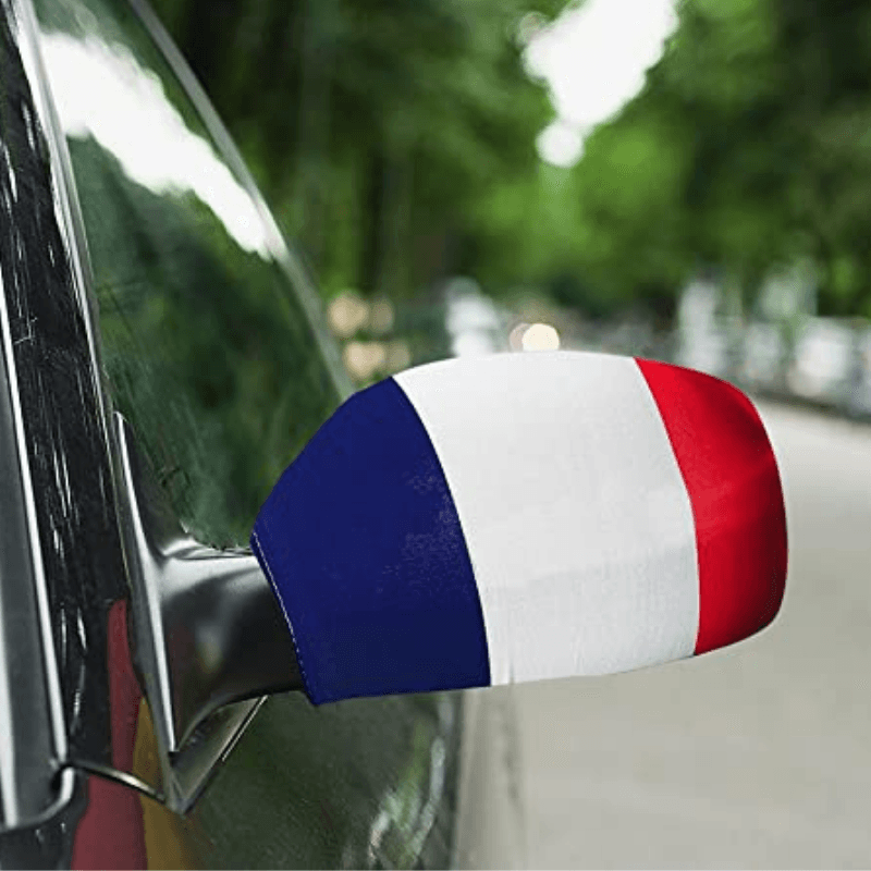 France Car Mirror Flag-Globe Flags