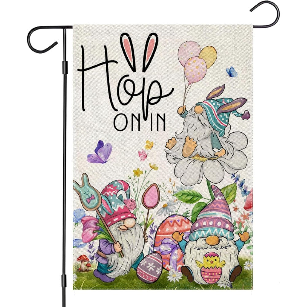 Funny HOP ON IN Printed Easter Garden Flag-Globe Flags