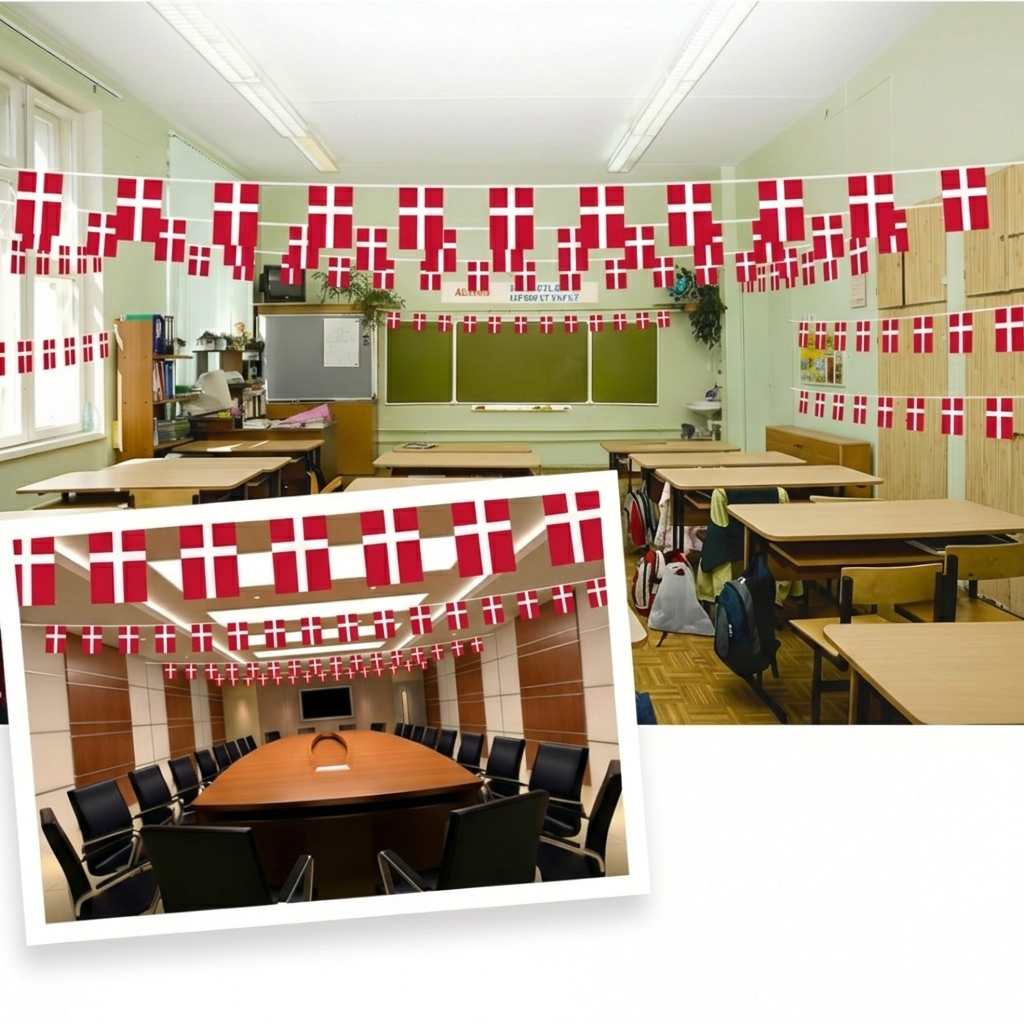 Official FIFA 2026 Denmark Flag Banner material and construction detail