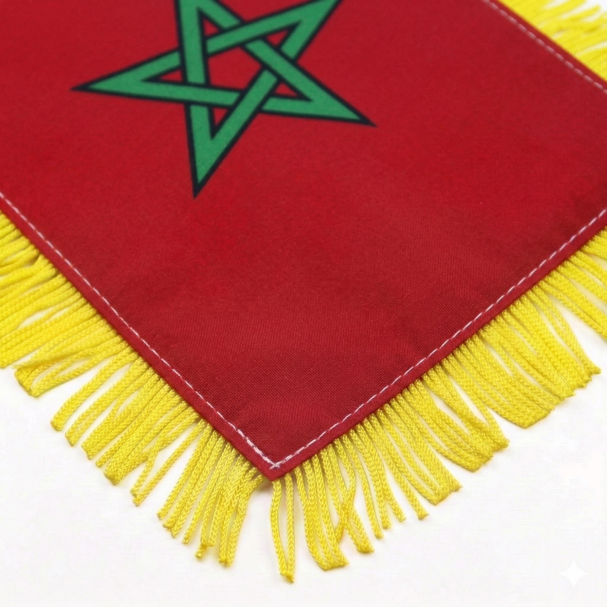 Official FIFA 2026 Morocco Car Window Mini Decorative Flag attached to car window