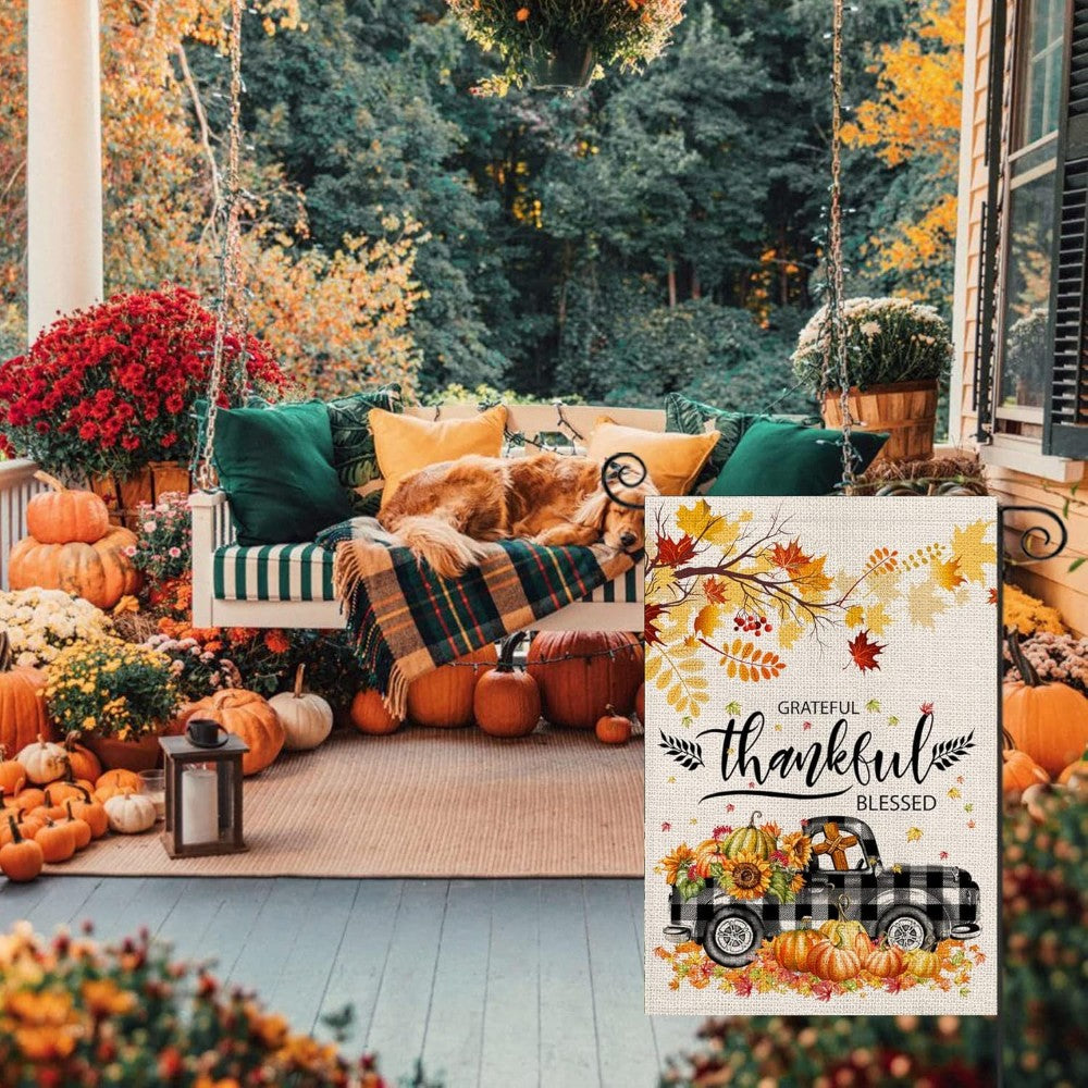 Grateful Blessed Printed Garden Flag-Globe Flags