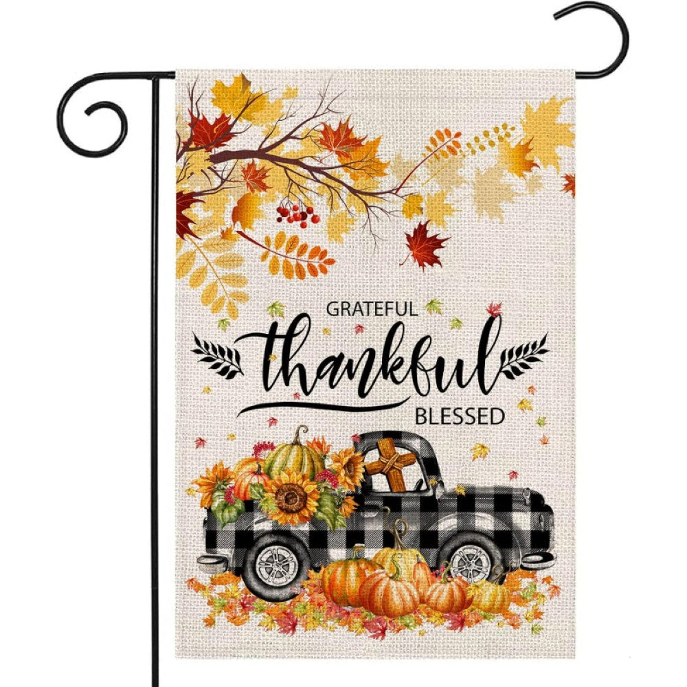 Grateful Blessed Printed Garden Flag-Globe Flags