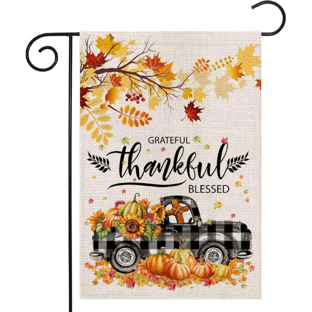 Grateful Blessed Printed Garden Flag-Globe Flags