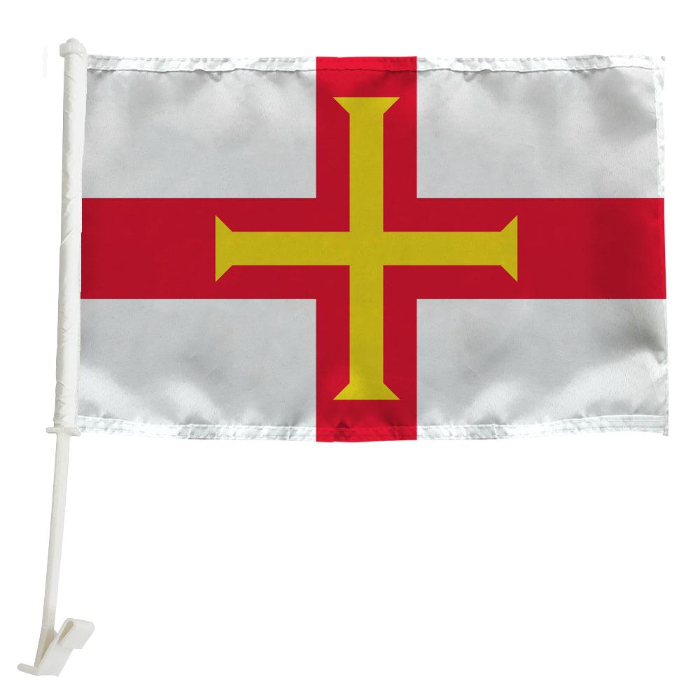 Guernsey Car Window Mounted Flag For Car Decor-Globe Flags