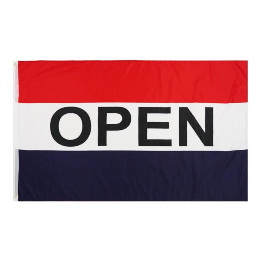 Open Sign Business Flag-Globe Flags