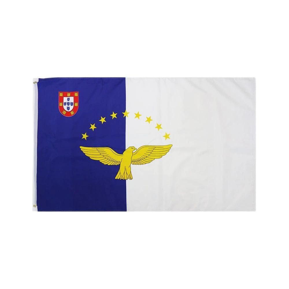 Portugal Azorean Flag - front view on white background