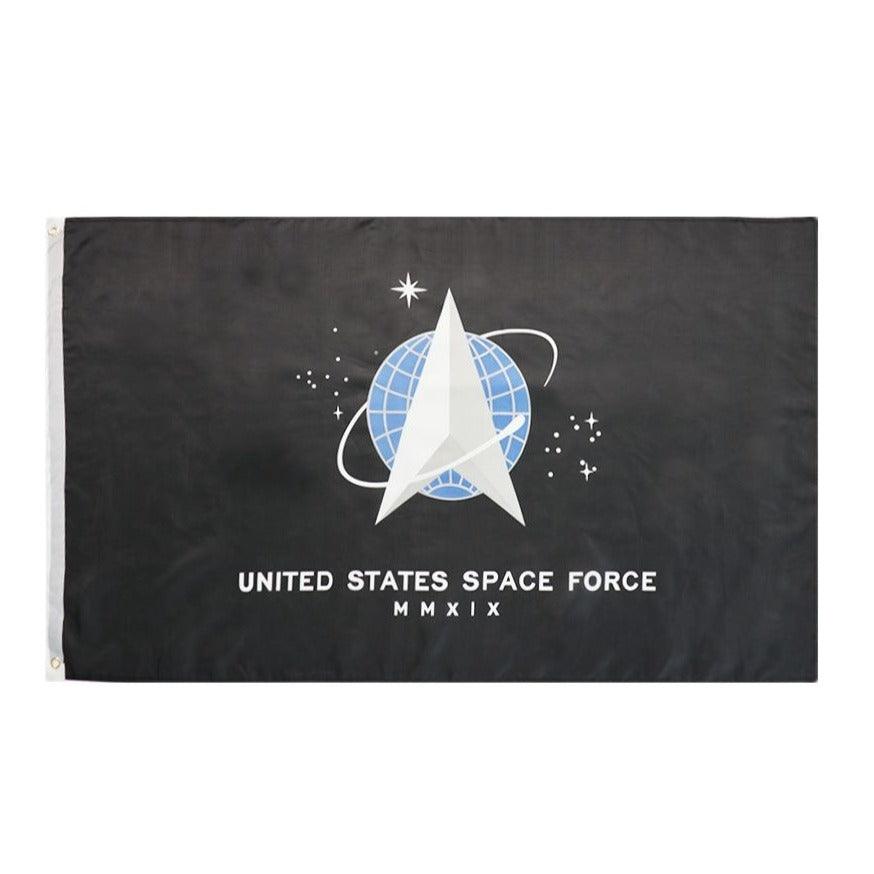 United States Space Flag - front view on white background
