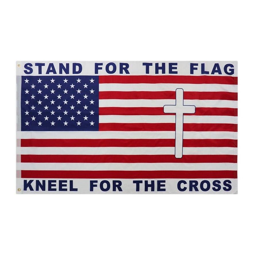 Stand Kneel Cross Flag-Globe Flags