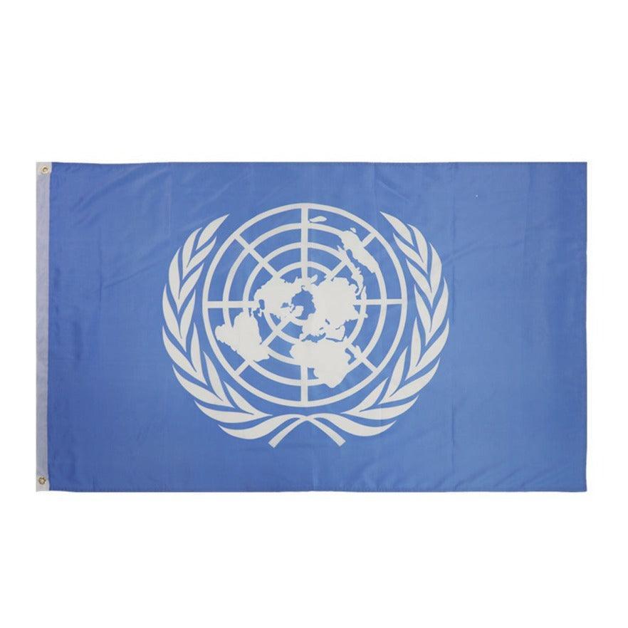 United Nations Polyester Flag-Globe Flags