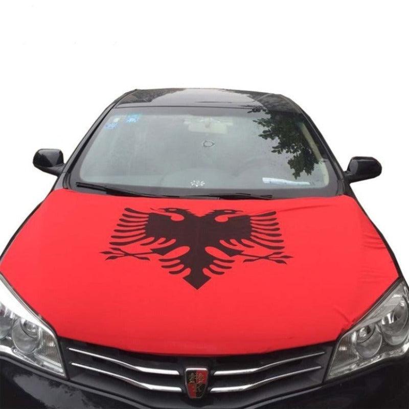 Albania Flag Car Hood Cover - Globe Flags