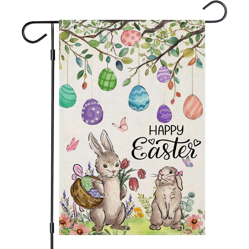 Happy Easter Bunny Garden Flag-Globe Flags