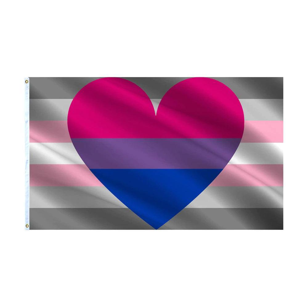 Demigirl Bisexual Pride Heart Flag-Globe Flags