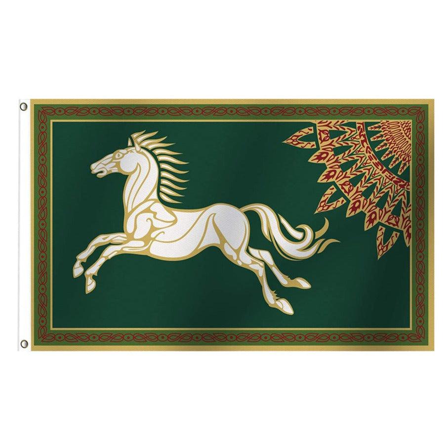 Rohan kingdom flag - front view on white background