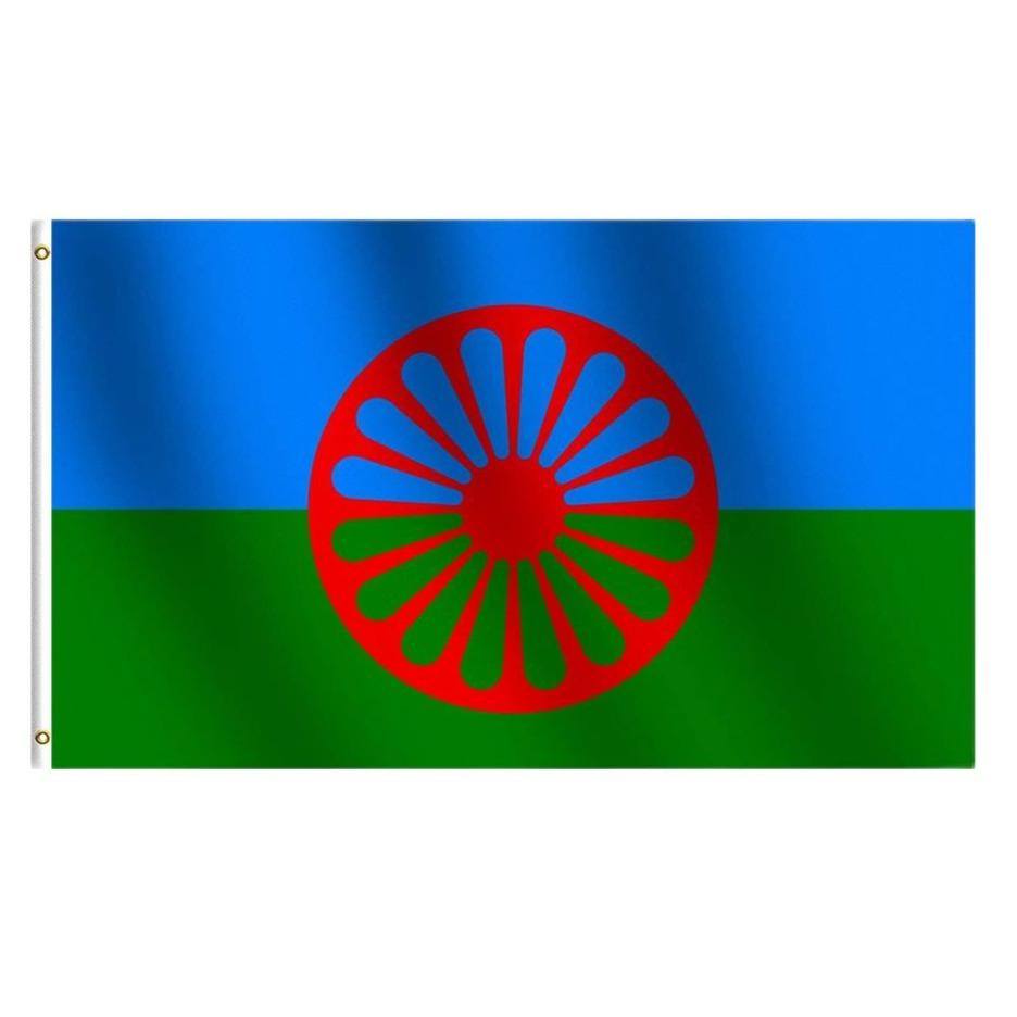 Vivid And Vibrant Romani Gypsies Cultural Banner-Globe Flags